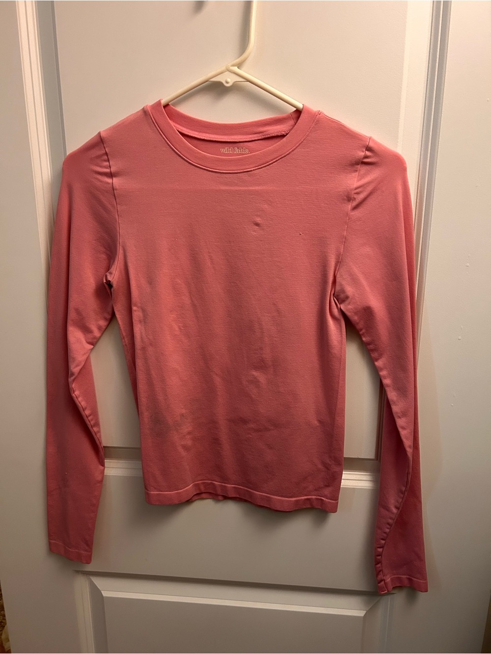 wild fable Long Sleeve Crewneck Top - Coral Pink